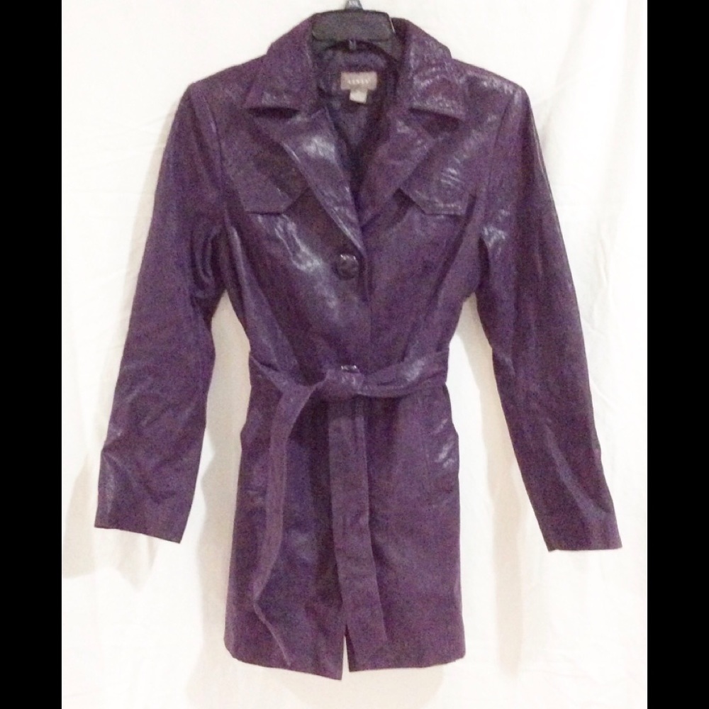 Kenar Suede Metallic Purple Jacket